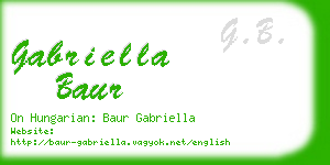 gabriella baur business card